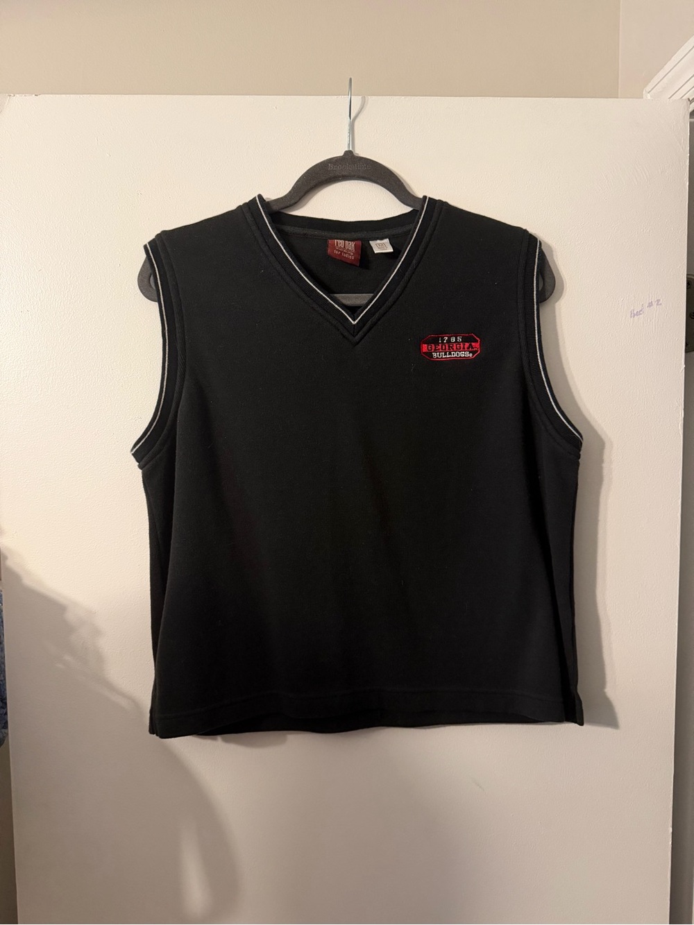 Black Sleveless Tank Top with University of Georgia Logo